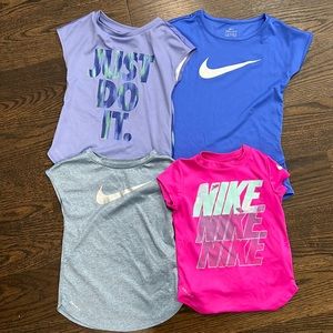4-Pack Nike Dri-Fit Tees, Size 4